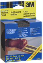 3M 3M Safety-Walk 7635NA Tread, 15 ft L, 2 in W, Black
