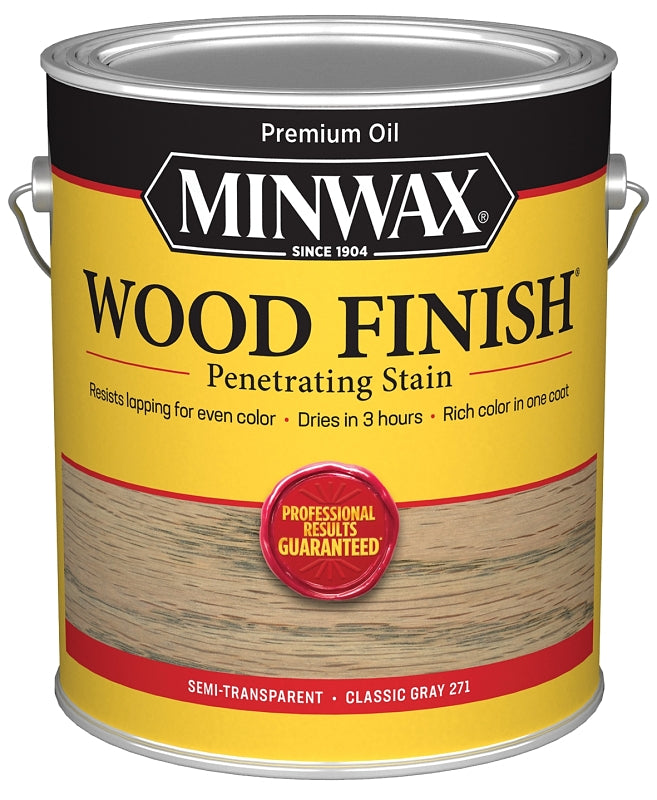 MINWAX Minwax Wood Finish 710980000 Wood Stain, Classic Gray, Liquid, 1 gal, Can