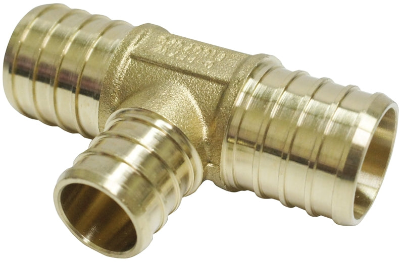 APOLLO Apollo APXT1134 Tube Tee, 1 x 3/4 in, Barb, PEX-B, Brass PLUMBING, HEATING & VENTILATION APOLLO
