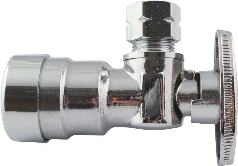 APOLLO Apollo APXPV1238A Angle Stop Valve, 1/2 x 3/8 in Connection, Push-Fit x Compression, Brass Body