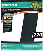 GATOR Gator 3283 Sanding Sheet, 11 in L, 9 in W, 220 Grit, Silicone Carbide Abrasive