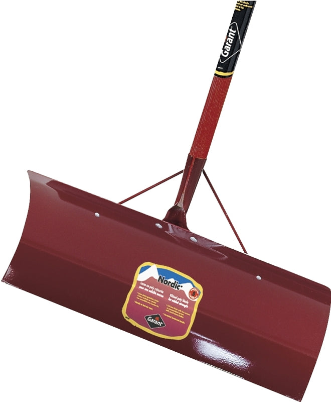 GARANT Garant NSP24DU Snow Pusher, 24 in W Blade, Steel Blade, Hardwood Handle, D-Handle Handle