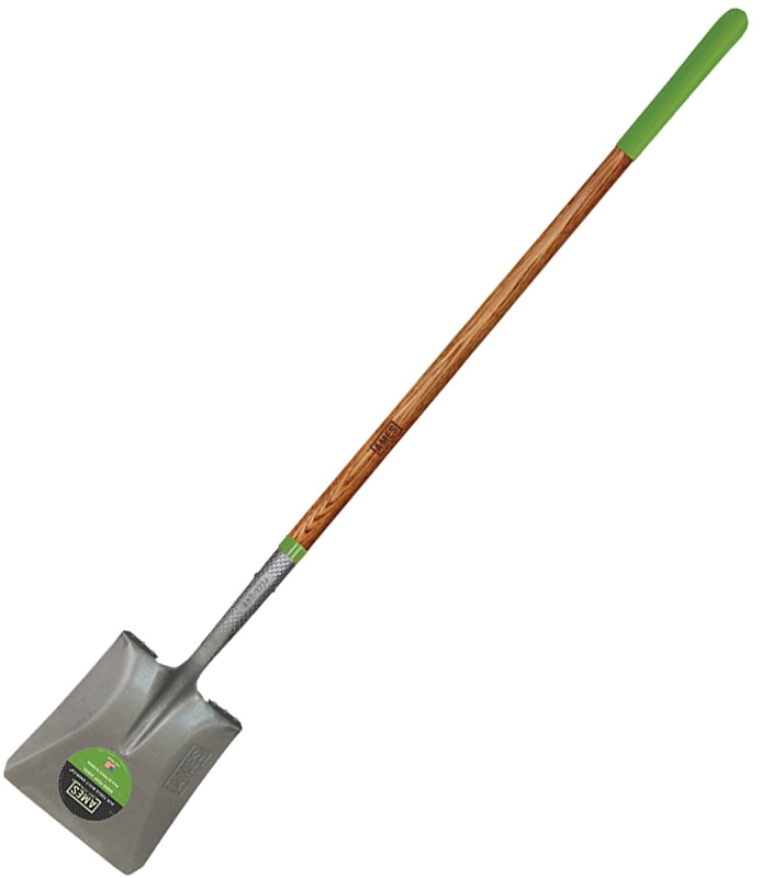 AMES Ames 2535700 Shovel, 9-3/4 in W Blade, Steel Blade, Ashwood Handle, Cushion Grip Handle, 48 in L Handle