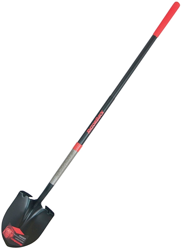RAZOR-BACK Razor-Back 2594400 Shovel, 9 in W Blade, 14 ga, Steel Blade, Fiberglass Handle, Long Handle, 57 in L Handle