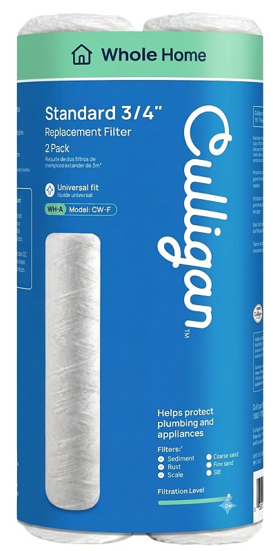 CULLIGAN SALES Culligan CW-F Water Filter Cartridge, 10 um Filter, Polypropylene Wound Filter Media