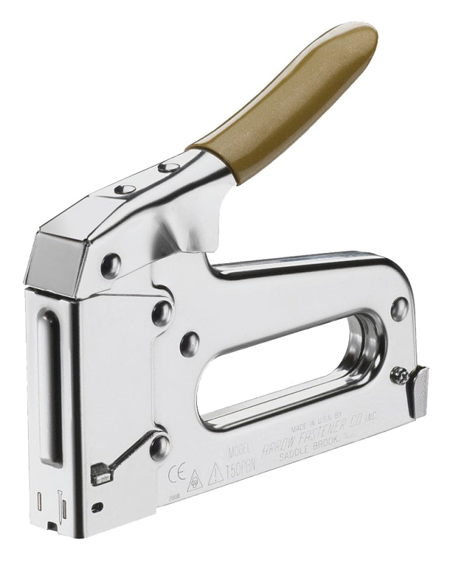 ARROW Arrow T50PBN Staple Gun and Nailer, T50 Staple, 1/4 to 9/16 in L Leg, Steel Staple, Silver