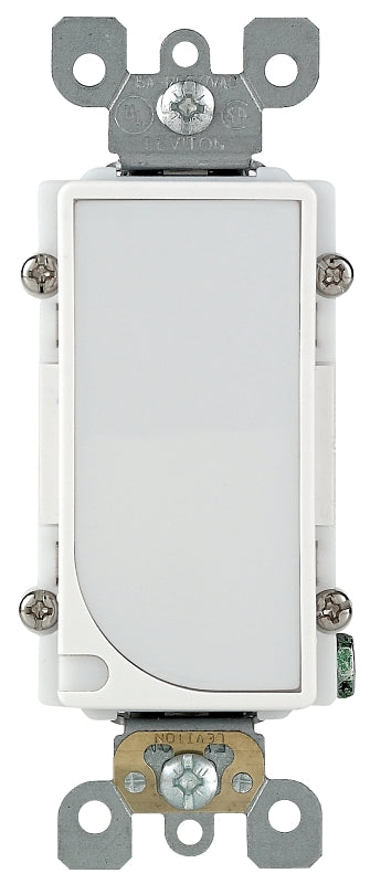 LEVITON Leviton 6527-W Full Guide Light, 3.7 mA, 120 VAC, 1 W, LED Lamp, White ELECTRICAL LEVITON