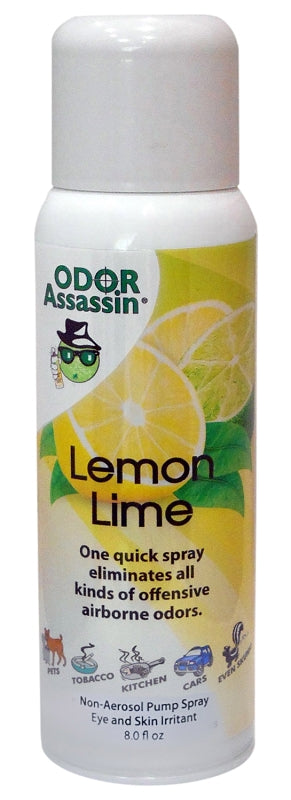 ODOR ASSASIN Odor Assasin 124949 Odor Eliminator, 6 oz Can, Pale Yellow, Orange Terpenes