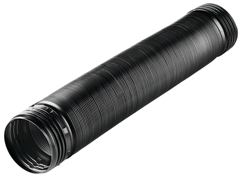 AMERIMAX Amerimax 54021 Drain Pipe Tubing, Solid Flex, 4 in, PVC, Black, 8 ft L
