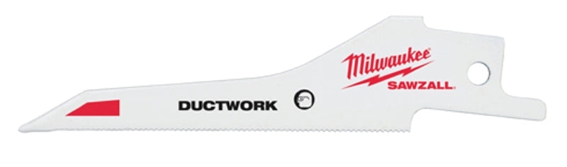 MILWAUKEE Milwaukee SAWZALL 48-00-1630 Reciprocating Saw Blade, 1/2 in W, 3-1/3 in L, 30 TPI, Bi-Metal Cutting Edge