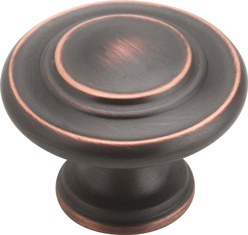 AMEROCK Amerock TEN1586ORB Cabinet Knob, 1 in Projection, Zinc, Oil-Rubbed Bronze