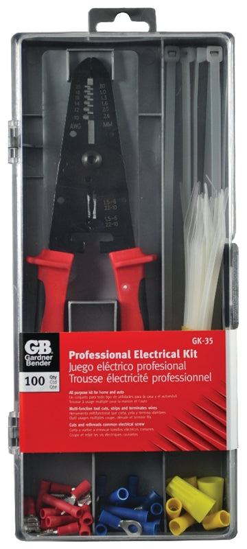 GB Gardner Bender GK-35 Terminal and Crimping Tool Kit, 22 to 18 AWG Wire