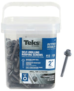 TEKS Teks 21427 Roofing Screw, #12 Thread, Hex Drive, Drill Point, Steel, Zinc HARDWARE & FARM SUPPLIES TEKS
