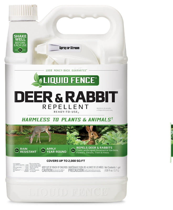 LIQUID FENCE Liquid Fence HG-70109 Deer and Rabbit Repellent, Ready-to-Spray, 2000 sq-ft Coverage LAWN & GARDEN LIQUID FENCE