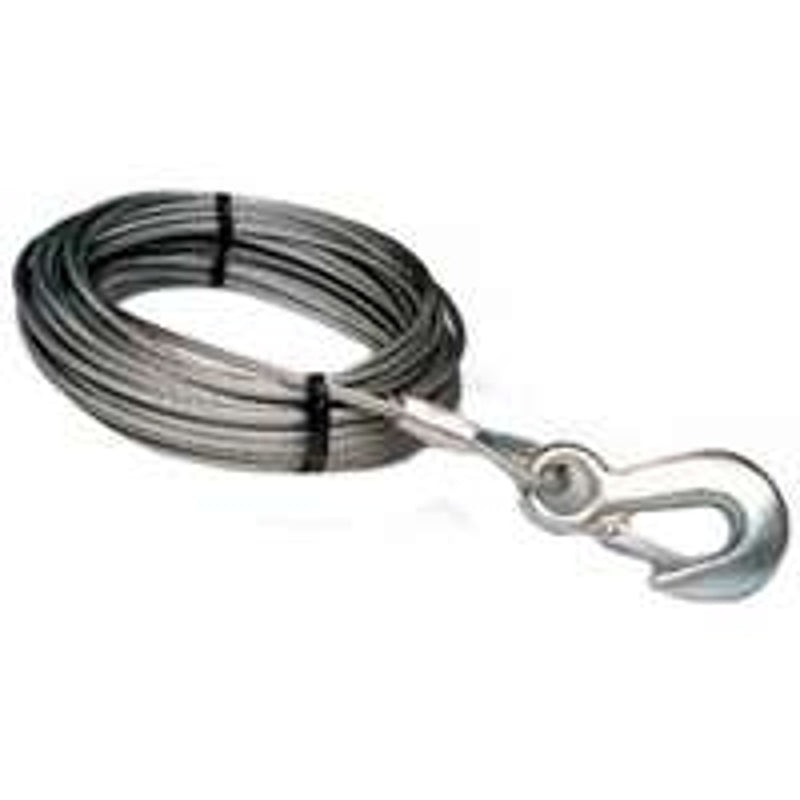 BARON Baron 59401 Winch Cable, 7/32 in Dia, 50 ft L, Hook End, Galvanized Steel