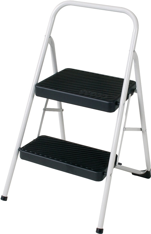 COSCO Cosco 11-137 CLGG4 Folding Step Stool, 28.15 in H, 200 lb, Steel, Black