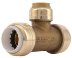 SHARKBITE SharkBite UIP364A Transition Pipe Tee, 1/2 in, Push-to-Connect, DZR Brass, 200 psi Pressure PLUMBING, HEATING & VENTILATION SHARKBITE