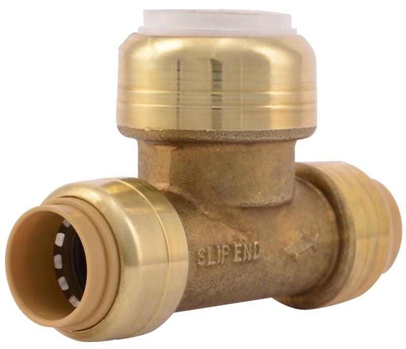 SHARKBITE SharkBite UIP363A Transition Pipe Tee, 1/2 in, Push-to-Connect, DZR Brass PLUMBING, HEATING & VENTILATION SHARKBITE