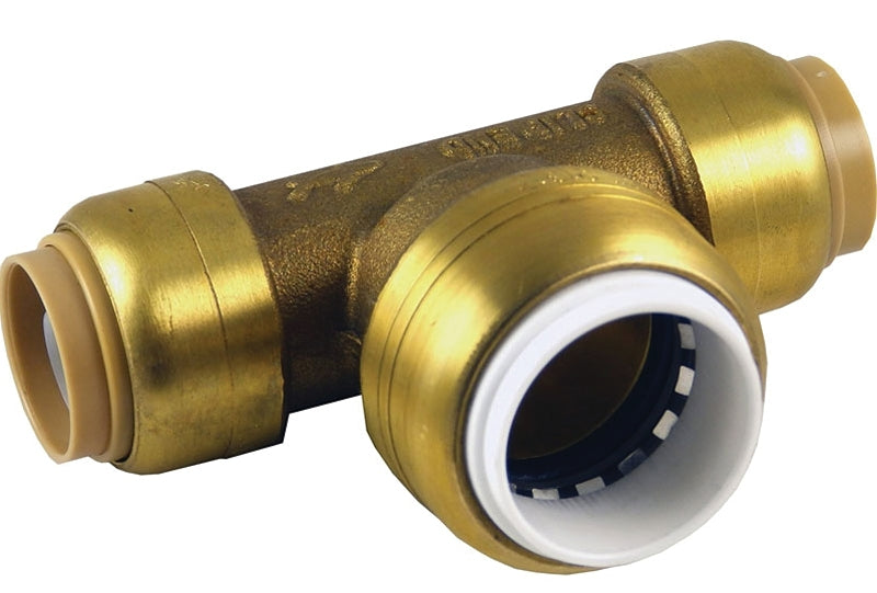 SHARKBITE SharkBite UIP371A Transition Pipe Tee, 3/4 in, Push-to-Connect, DZR Brass PLUMBING, HEATING & VENTILATION SHARKBITE