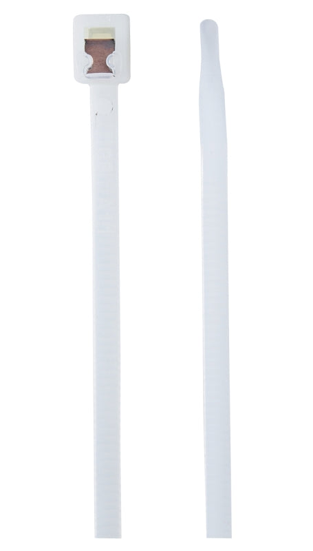 GB Gardner Bender 45-308SC Cable Tie, 2 in Max Bundle Dia, Double-Lock Locking, 6/6 Nylon, Natural, 8.6 in L, 20/BAG ELECTRICAL GB