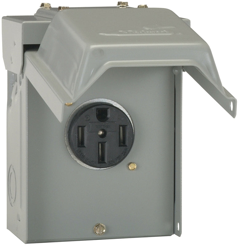 MIDWEST Midwest U054P RV Power Outlet, 50 A, 120 V, Surface