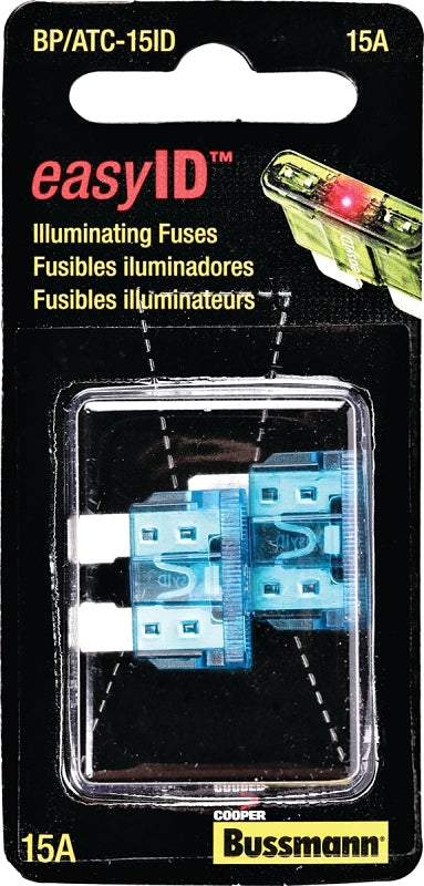 BUSSMANN Bussmann BP/ATC-15ID Automotive Fuse, Blade Fuse, 32 VDC, Blue AUTOMOTIVE BUSSMANN