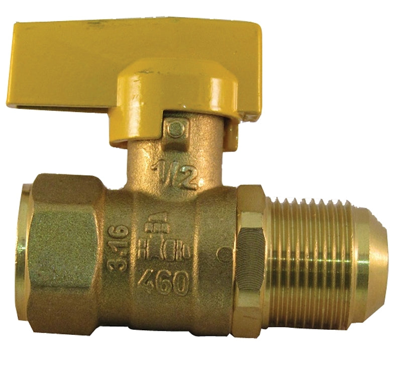 PRO-FLEX Pro-Flex PFGV-FFL121516B Gas Valve, 1/2 x 15/16 in Connection, FIP x Flare
