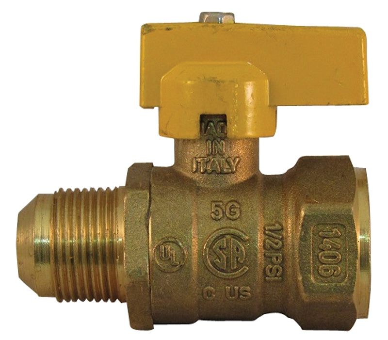 PRO-FLEX Pro-Flex PFGV-FFL3458B Gas Valve, 3/4 x 5/8 in Connection, FIP x Flare PLUMBING, HEATING & VENTILATION PRO-FLEX