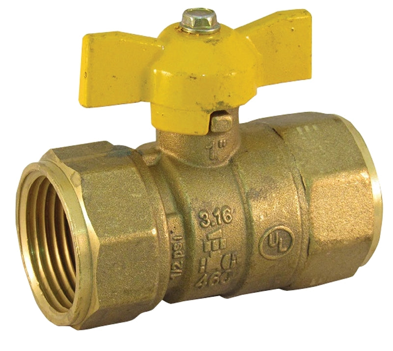 PRO-FLEX Pro-Flex PFGV-F01TP Gas Valve, 1 in Connection, FIP