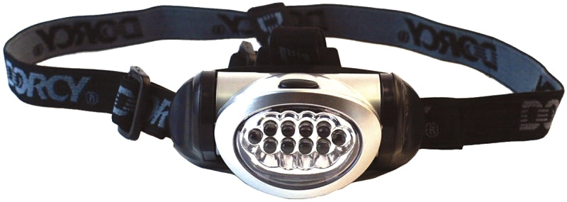 DORCY Dorcy 41-2095 Headlight, AAA Battery, LED Lamp, 32 Lumens, 15 m Beam Distance, 8 hr Run Time, Silver ELECTRICAL DORCY