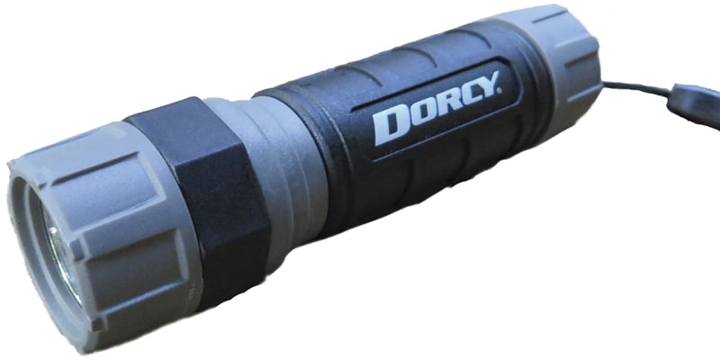 DORCY Dorcy 41-2600 Flashlight, AAA Battery, LED Lamp, 140 Lumens, 147 m Beam Distance, 2 hr 25 min Run Time, Gray ELECTRICAL DORCY