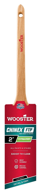 WOOSTER BRUSH Wooster Chinex 4424-2 Paint Brush, 2 in W, 2-7/16 in L Bristle, Synthetic Fabric Bristle, Thin Angular Handle