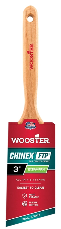 WOOSTER BRUSH Wooster 4410-3 Paint Brush, 3 in W, 3-3/16 in L Bristle, Synthetic Bristle, Sash Handle PAINT WOOSTER BRUSH