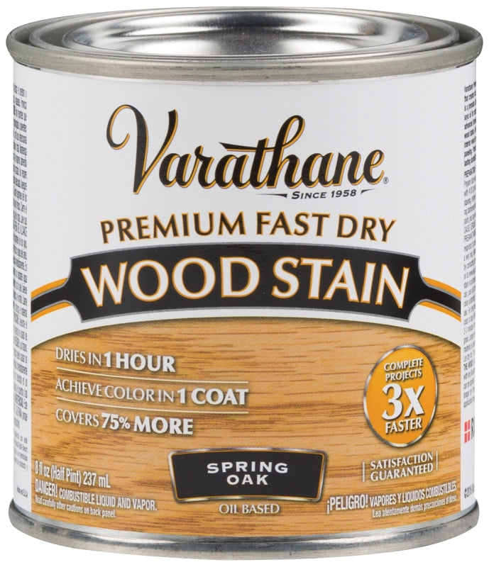 VARATHANE Varathane 262023 Wood Stain, Spring Oak, Liquid, 0.5 pt, Can PAINT VARATHANE