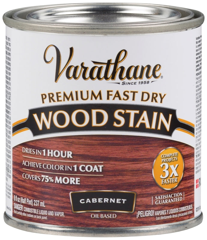 VARATHANE Varathane 262035 Wood Stain, Cabernet, Liquid, 0.5 pt, Can PAINT VARATHANE