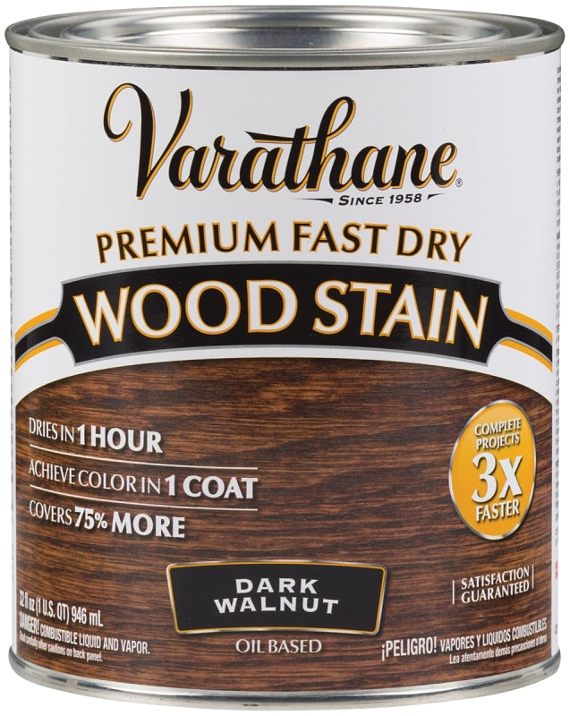 VARATHANE Varathane 262006 Wood Stain, Dark Walnut, Liquid, 1 qt, Can