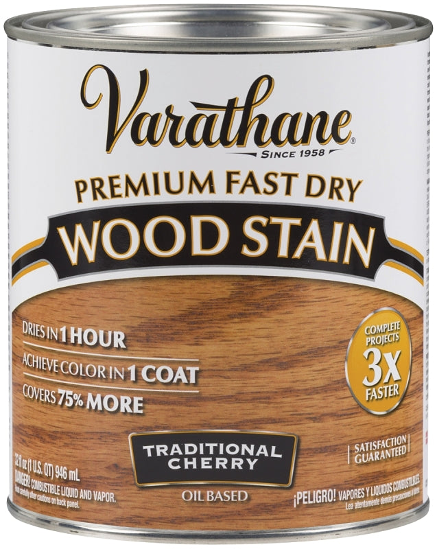 VARATHANE Varathane 262008 Wood Stain, Traditional Cherry, Liquid, 1 qt, Can PAINT VARATHANE