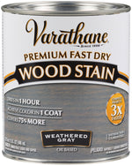 VARATHANE Varathane 269394 Wood Stain, Weathered Gray, Liquid, 1 qt, Can PAINT VARATHANE