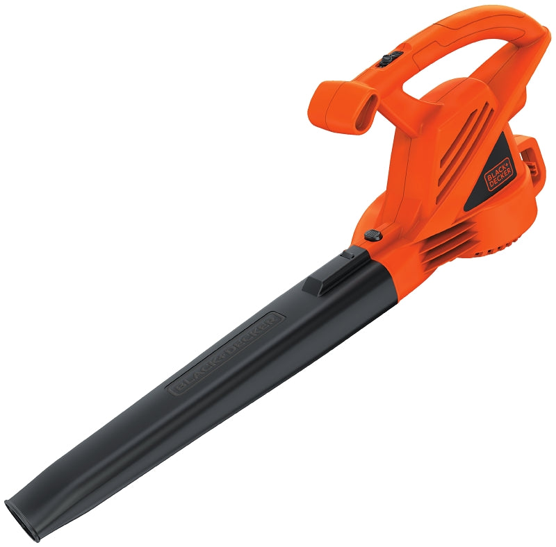 BLACK & DECKER LAWN Black+Decker LB700 Corded Electric Blower, 7 A, 120 V, 180 cfm Air, Orange