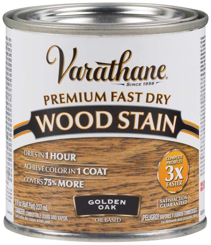 VARATHANE Varathane 262021 Wood Stain, Golden Oak, Liquid, 0.5 pt, Can PAINT VARATHANE