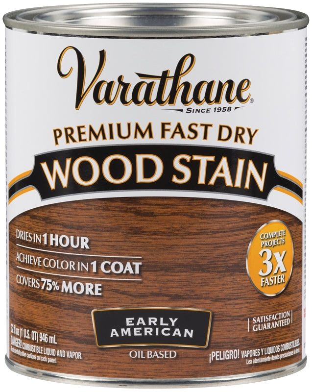 VARATHANE Varathane 262005 Wood Stain, Early American, Liquid, 1 qt, Can PAINT VARATHANE