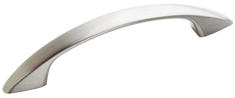 AMEROCK Amerock 1887681 Cabinet Pull, 4-1/16 in L Handle, 3/4 in H Handle, 3/4 in Projection, Zinc, Satin Nickel