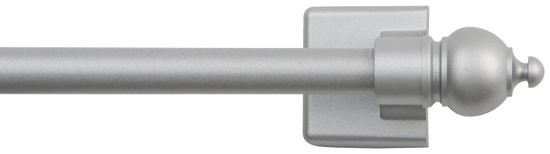 KENNEY Kenney KN40343 Cafe Rod, 7/16 in Dia, 16 to 28 in L, Metal, Satin Silver
