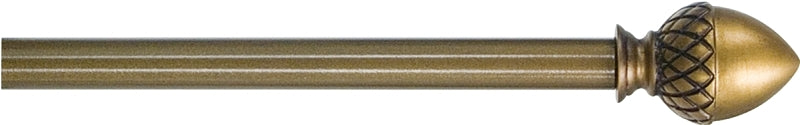 KENNEY Kenney KN44100 Finial Rod, 1/2 in Dia, 28 to 48 in L, Plastic, Antique Brass PAINT KENNEY
