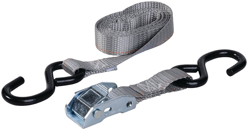 KEEPER Keeper 05715 Tie-Down, Cam Buckle, 1 in W, 6 ft L, Polyester, Gray, 400 lb AUTOMOTIVE KEEPER