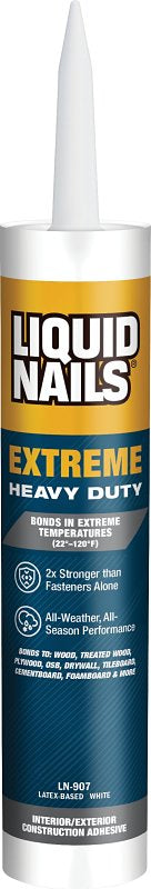 LIQUID NAILS Liquid Nails LN-907 Construction Adhesive, White, 10 oz, Cartridge