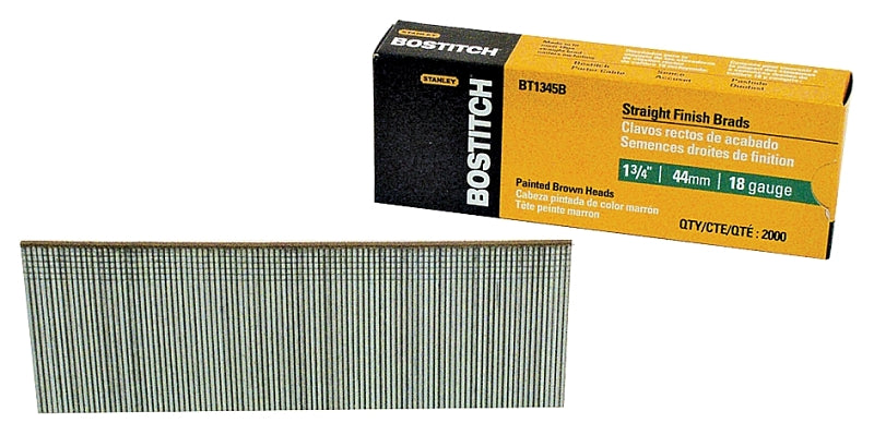 BOSTITCH Bostitch BT1345B-1M Nail, Glue Collation, 1-3/4 in L, 18, Steel, Coated, Brad Head, 1000/PK HARDWARE & FARM SUPPLIES BOSTITCH