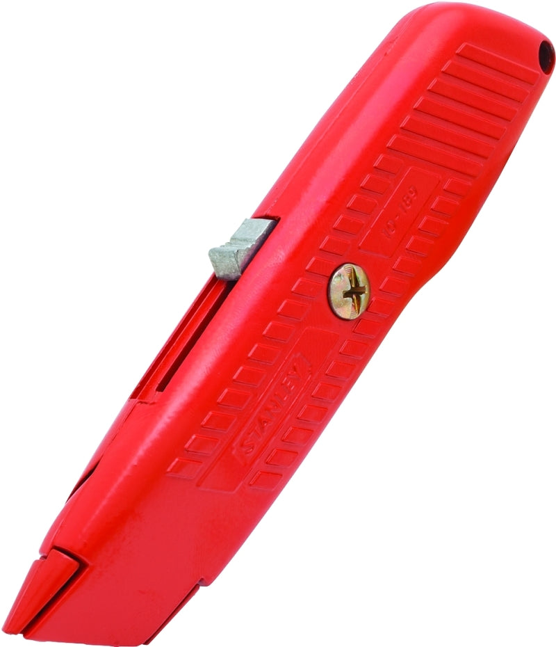 STANLEY STANLEY 10-189C Utility Knife, 2-1/8 in L Blade, 1-5/16 in W Blade, Carbon Steel Blade, Contour-Grip Handle TOOLS STANLEY