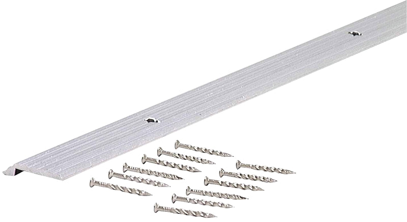 M-D M-D 78113 Tile Edge, 72 in L, 3/4 in W, Vinyl, Silver