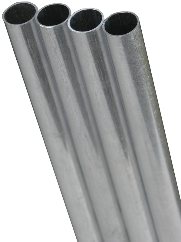 K & S ENGINEERING K & S 87119 Decorative Tube, Round, 12 in L, 3/8 in Dia, 22 ga Wall, Stainless Steel, Polished HARDWARE & FARM SUPPLIES K & S ENGINEERING